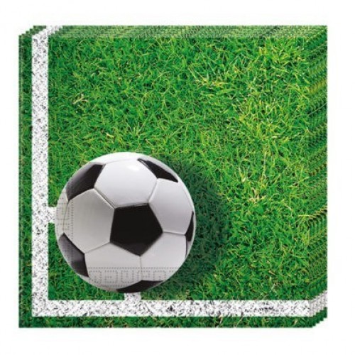   20 SERVILLETAS FUTBOL CESPED 33CM