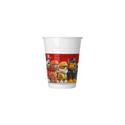 $E 8 VASOS PL PATRULLA CANINA 200ML