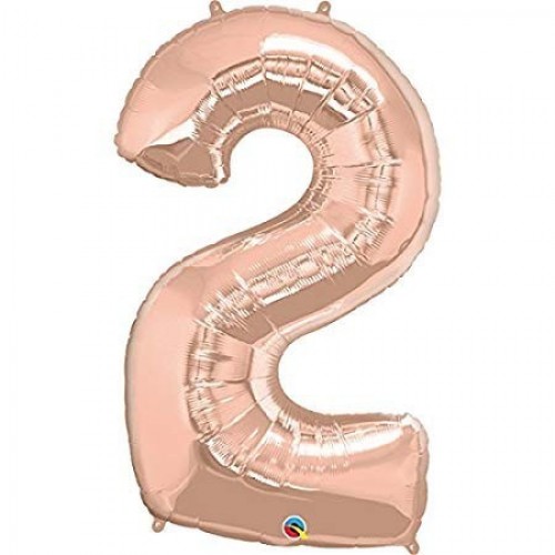 $E GLOBO 34" FOIL FORMA N2 ROSA ORO