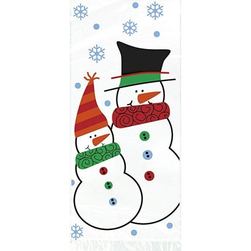 PAQ.20/U BOLSA CELO MUÑECO NIEVE