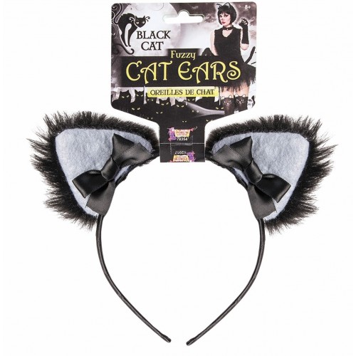 DIADEMA OREJAS DE GATO  CON LAZOS