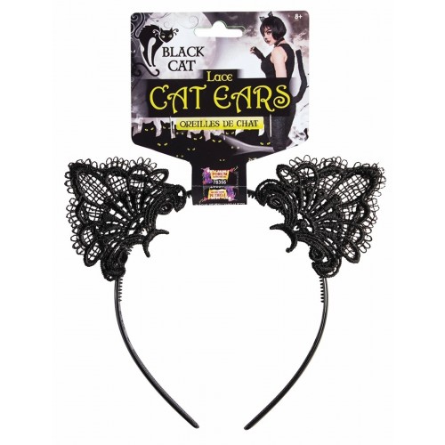 DIADEMA OREJAS DE GATO DE ENCAJES