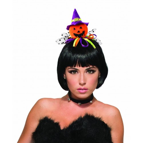 DIADEMA CALABAZA CON TUL Y CINTAS