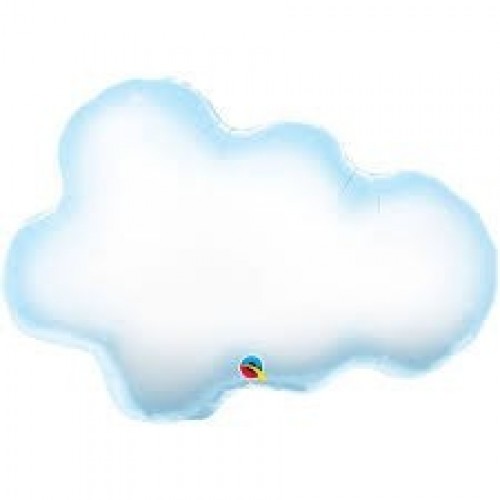 GLOBO 30" FOIL FORMA NUBE BLANCA