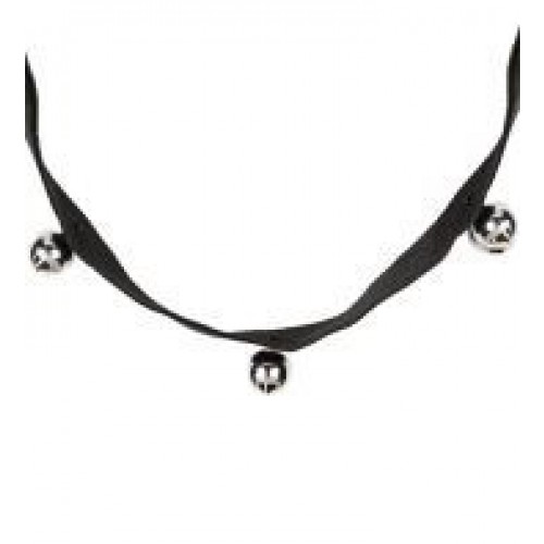 COLLAR NEGRO CASCABEL GATO