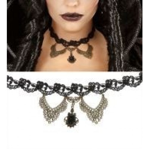 GARGANTILLA GOTICA STRASS NEGRO