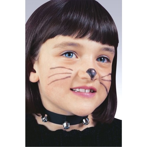 COLLAR NEGRO DE GATO C/CASCABELES