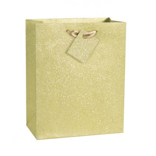   BOLSA REG MED GLITTER ORO 18X23CM