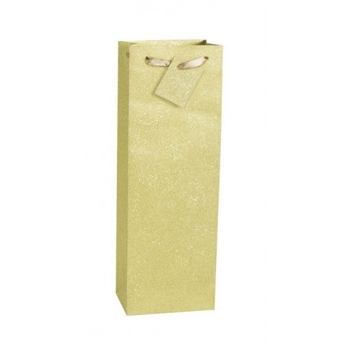   BOLSA REG PARA BOTELLA GLITTER ORO
