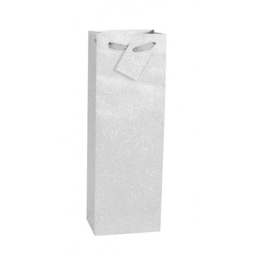   BOLSA PARA BOTELLA GLITTER PLATA