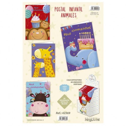 TARJETA INFANTIL ANIMALES 