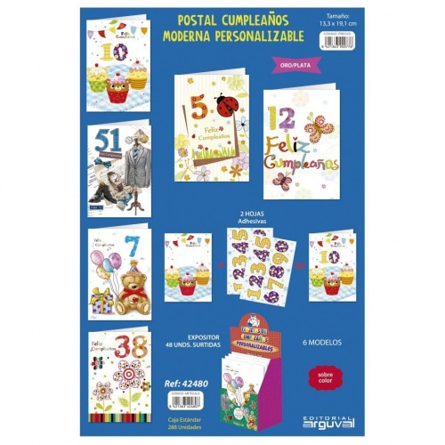 $D TARJETA POSTAL MODERNA PERSONALIZABLE