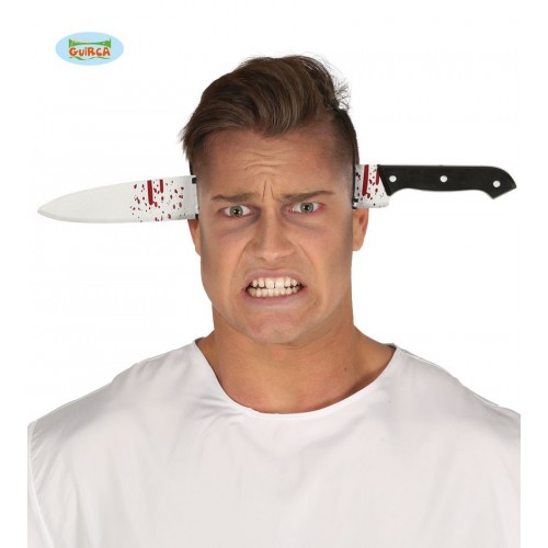 DIADEMA CUCHILLO C/SANGRE 35CM