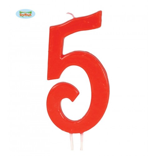    BLISTER VELA ROJA N5 12CM