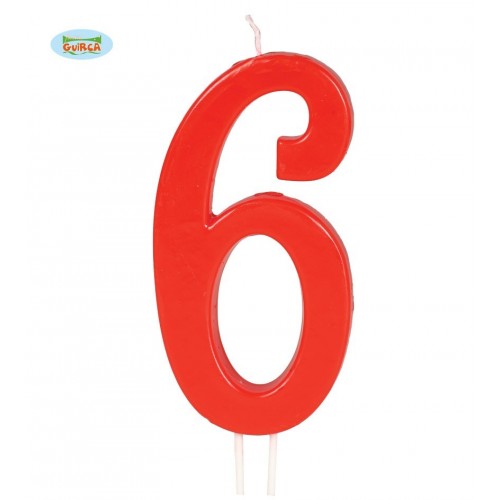    BLISTER VELA ROJA N6 12CM