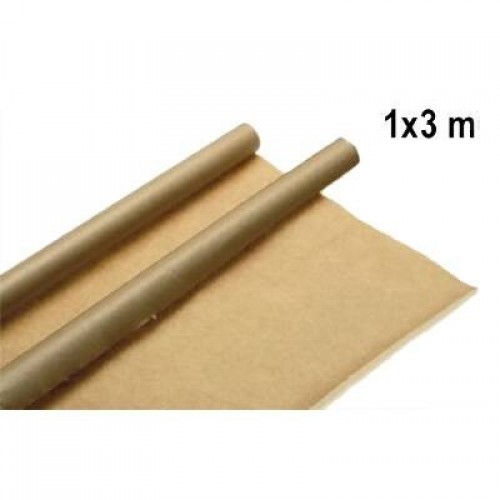 ROLLO PAPEL KRAFT MARRON 1X3MT