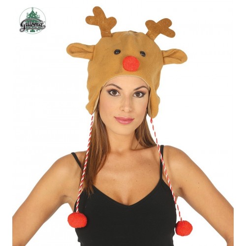 $D GORRO RENO CON BOLAS 30CM