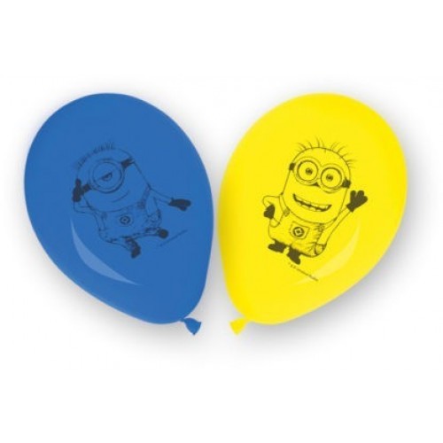   8 GLOBOS 11" MINIONS