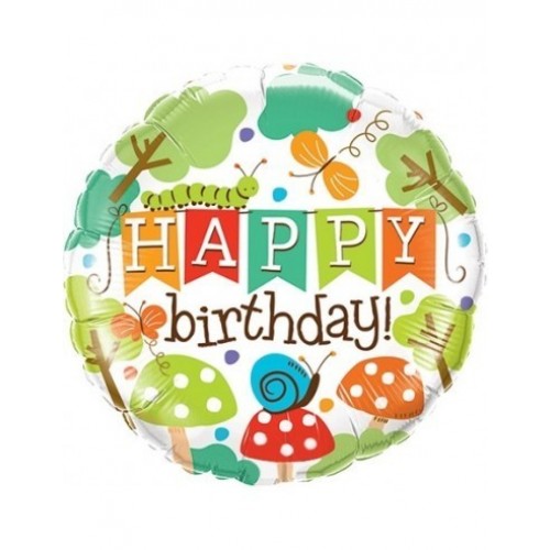 $D GLOBO 18" FOIL REDONDO BIRTHDAY JARDI