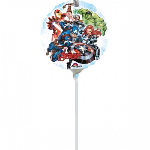 GLOBO 9" FOIL PALO RND VENGADORES