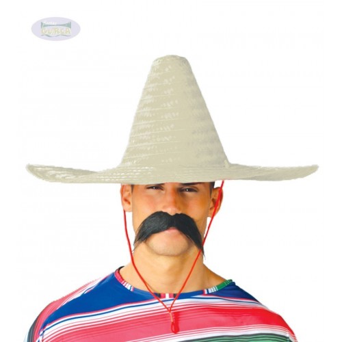 SOMBRERO ADULTO MEXICANO NATURAL 50CM