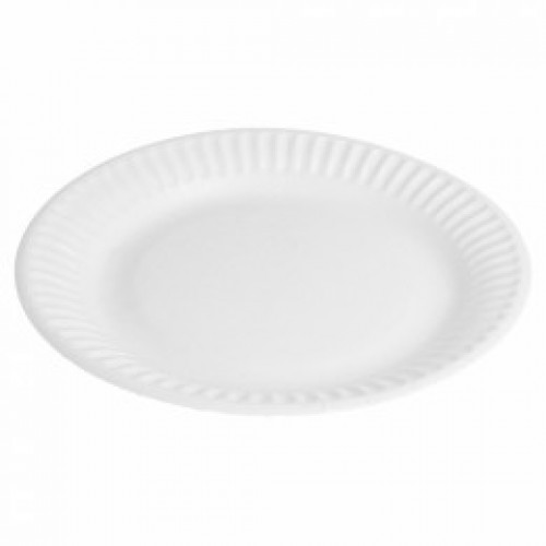 $E 50 PLATOS CARTON BIO-LACA BLANCO 15CM
