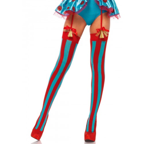 MEDIAS ADULTO CON RAYAS ROJA/AZUL
