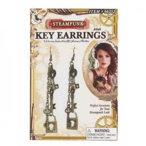 PENDIENTES LLAVE STEAMPUNK