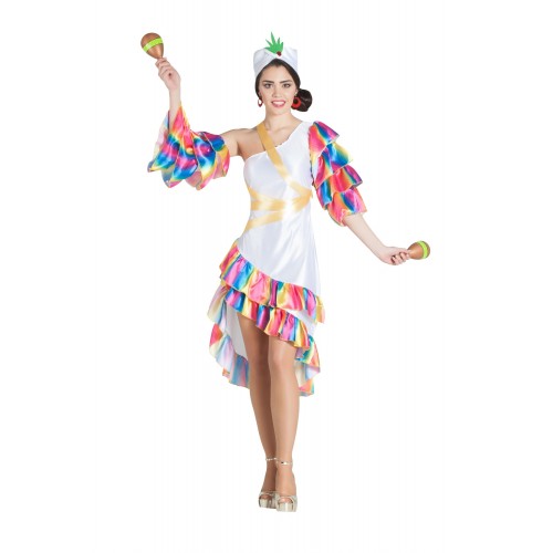  DISFRAZ T-XL RUMBERA BLANCO