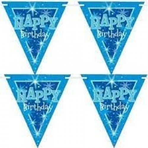 BANDERIN HAPPY BIRTHDAY  AZUL