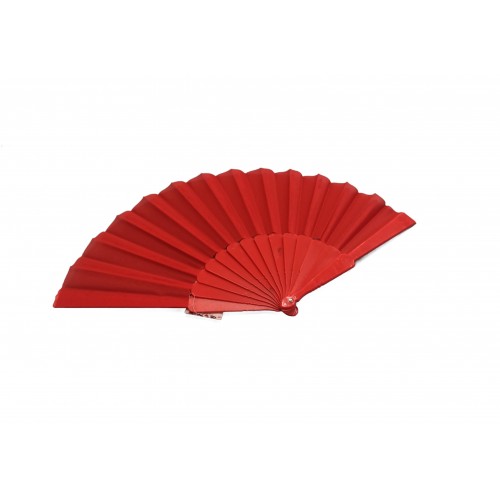   ABANICO PL LISO ROJO 23CM
