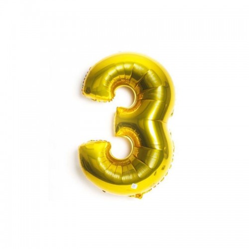 $E GLOBO 34" FOIL FORMA N3 METAL ORO