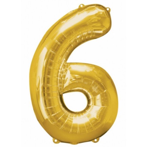 $E GLOBO 34" FOIL FORMA N6 METAL ORO