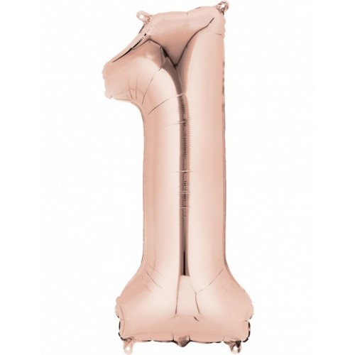  GLOBO 34" FOIL FO N1 META ROSA ORO