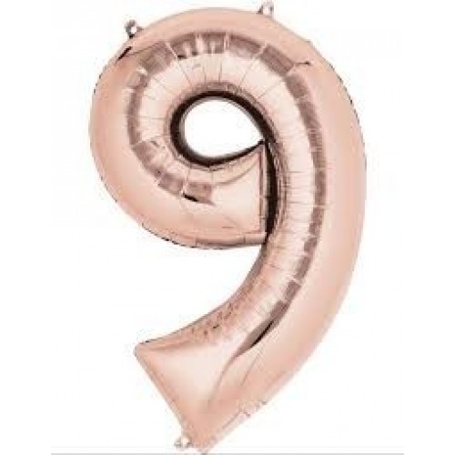  GLOBO 34" FOIL FO N9 META ROSA ORO