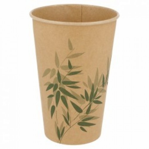 $D 50 VASOS CARTON FEEL GREEN 480ML