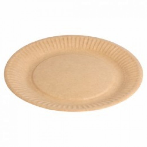 $D 20 PLATOS CARTON NATURAL BIO 18CM