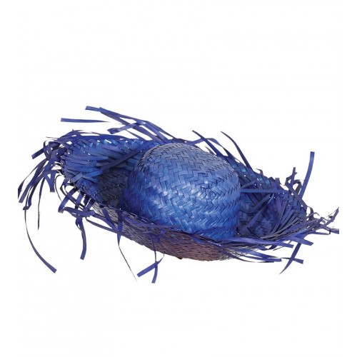    SOMBRERO PAJA AZUL DESPUNTADO