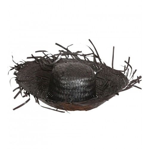 $D   SOMBRERO PAJA NEGRO DESPUNTADO