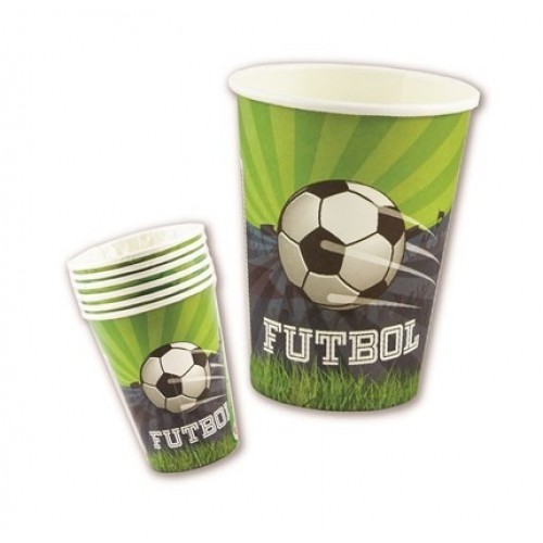  PAQ.6/U VASO CARTON FUTBOL 266ML