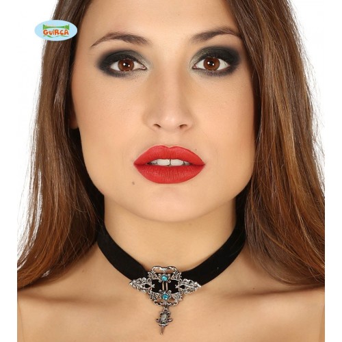 $D  COLLAR C/PIEDRAS AZUL