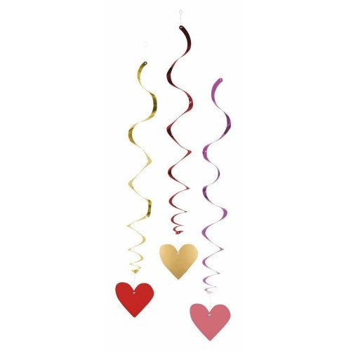 3 TIRAS ESPIRAL CORAZON LOVE 85CM
