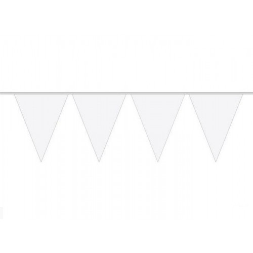  MINI BANDERIN TRIANGULO BLANCO 3MT
