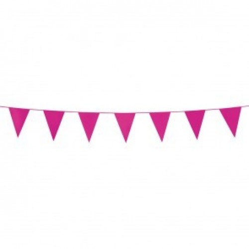  MINI BANDERIN TRIANGULO FUCSIA 3MT