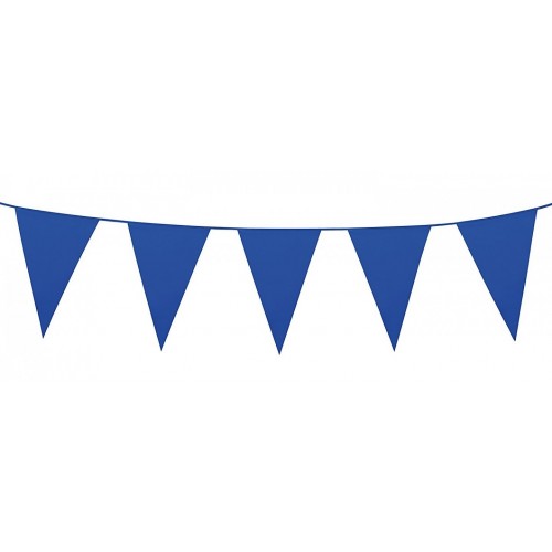   BANDERIN TRIANGULO GDE AZUL 10MT