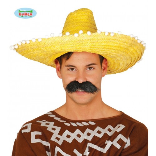   SOMBRERO AD MEXICANO AMARILLO 50CM