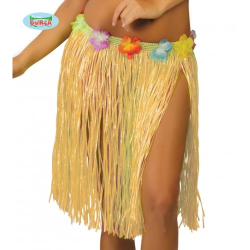 $D FALDA HAWAIANA FLORES PAJA NATURA 45