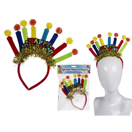 DIADEMA VELA CUMPLEAÑOS PELUCHE 25CM