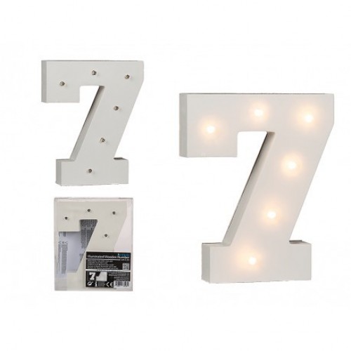 $ NUMERO 7 MADERA ILUMINADA 6LED 16CM