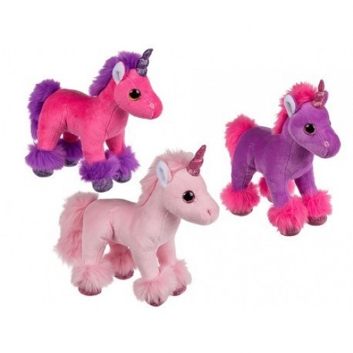 PELUCHE UNICORNIO COL.SURT 18CM